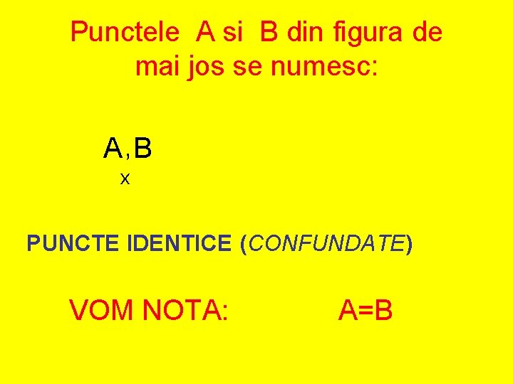 Punctele A si B din figura de mai jos se numesc: A , B