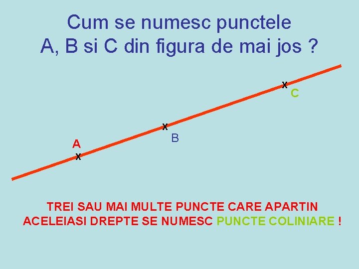 Cum se numesc punctele A, B si C din figura de mai jos ?