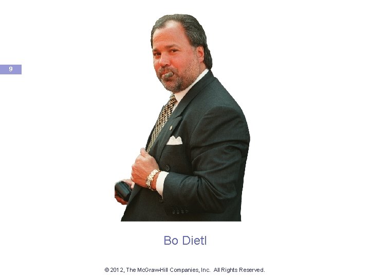 9 Bo Dietl © 2012, The Mc. Graw-Hill Companies, Inc. All Rights Reserved. 