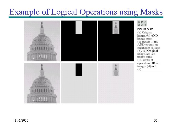 Example of Logical Operations using Masks 11/1/2020 56 Example of Logical Operations using Masks 11/1/2020 56