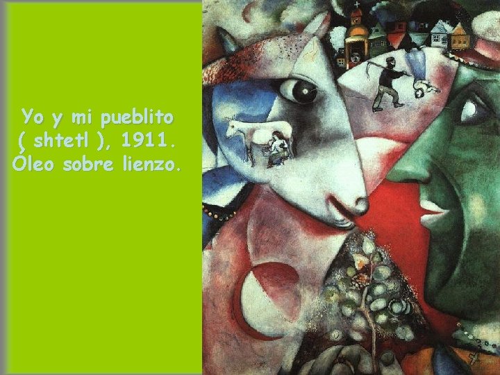 Yo y mi pueblito ( shtetl ), 1911. Óleo sobre lienzo. 