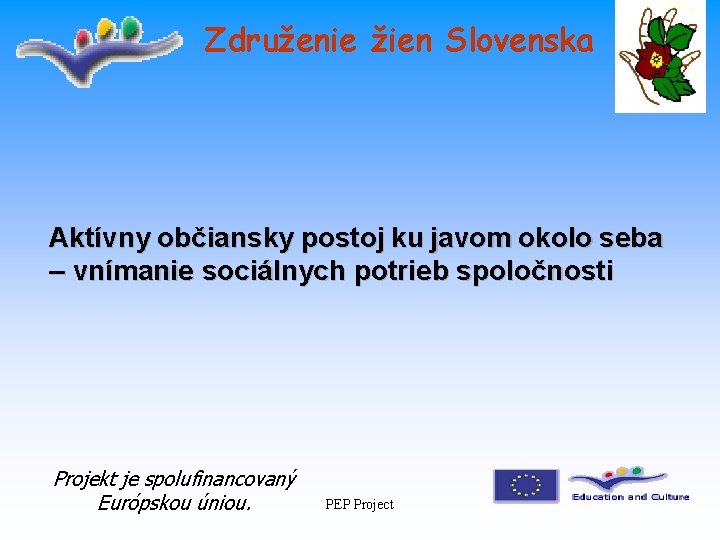 Združenie žien Slovenska Aktívny občiansky postoj ku javom okolo seba – vnímanie sociálnych potrieb