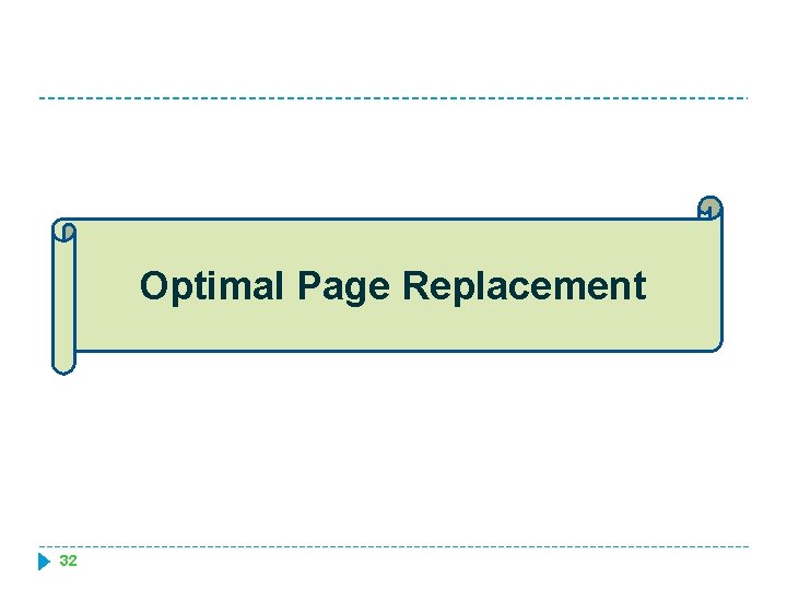 Optimal Page Replacement 32 