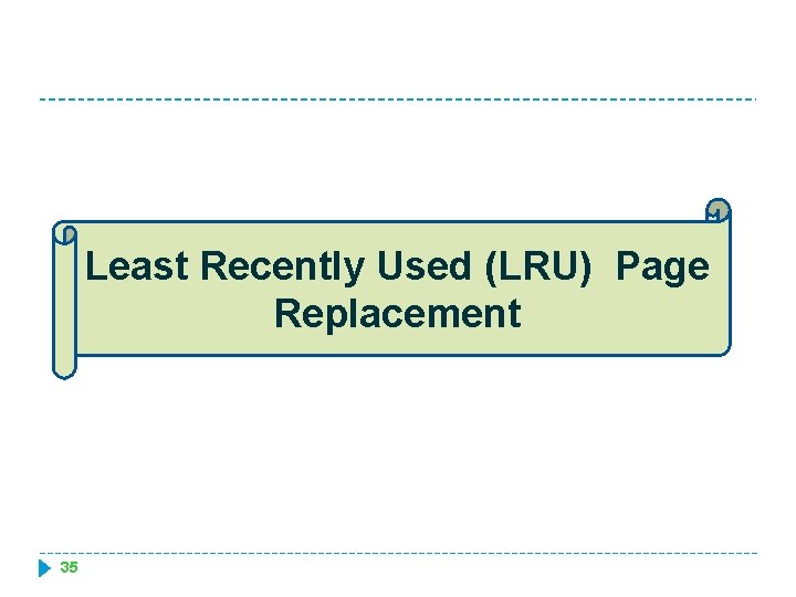 Least Recently Used (LRU) Page Replacement 35 