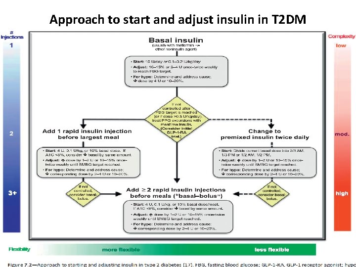 Approach to start and adjust insulin in T 2 DM 