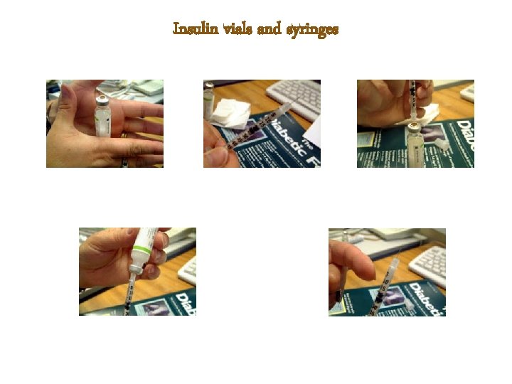 Insulin vials and syringes 