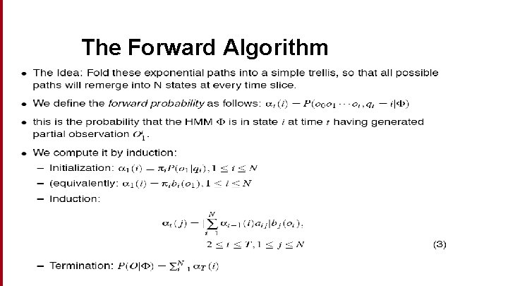 The Forward Algorithm 582006 