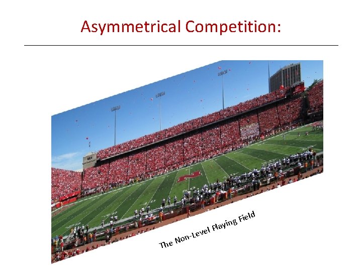 Asymmetrical Competition: ld Fie g n i lay N The el P v e