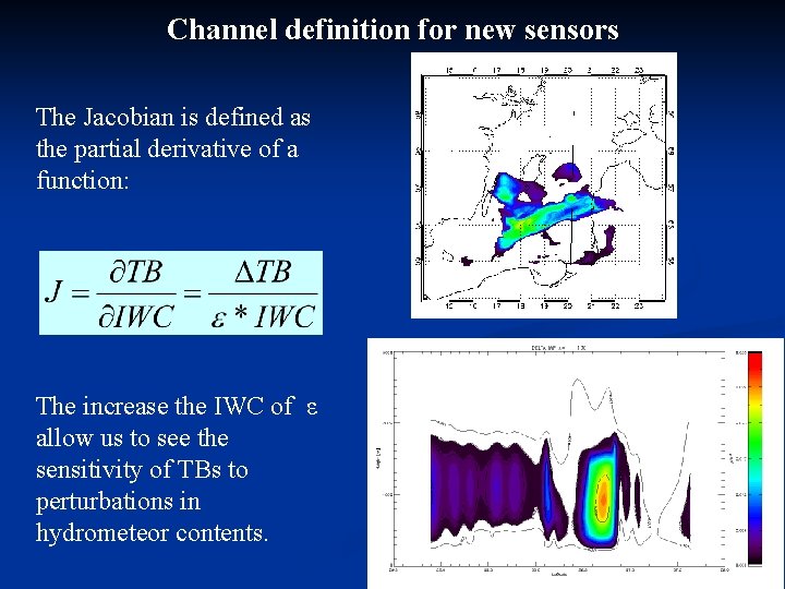 Channel definition for new sensors The Jacobian is defined as the partial derivative of