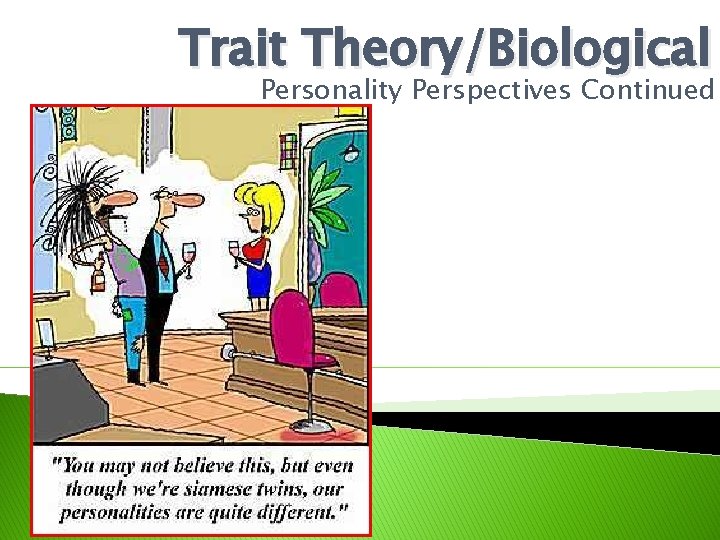Trait Theory/Biological Personality Perspectives Continued 