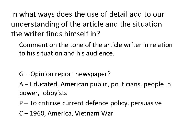 In what ways does the use of detail add to our understanding of the