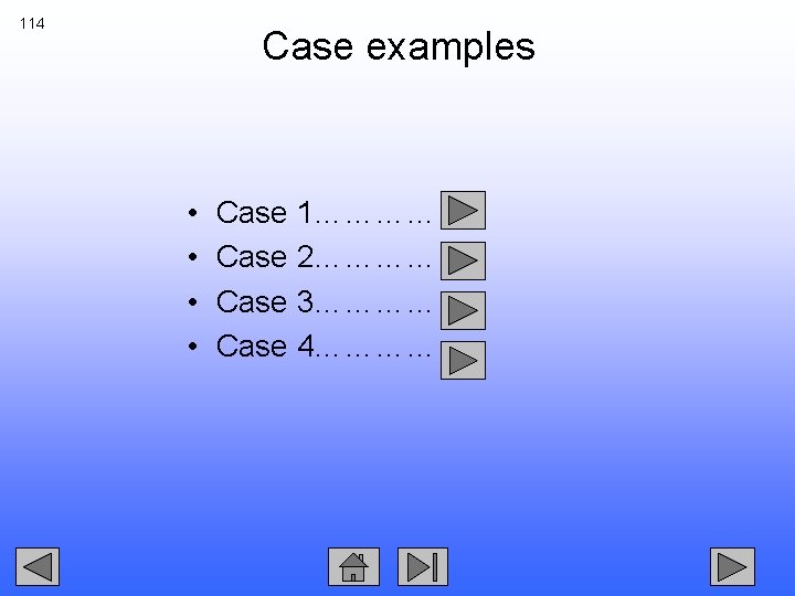 114 Case examples • • Case 1………… Case 2………… Case 3………… Case 4………… 