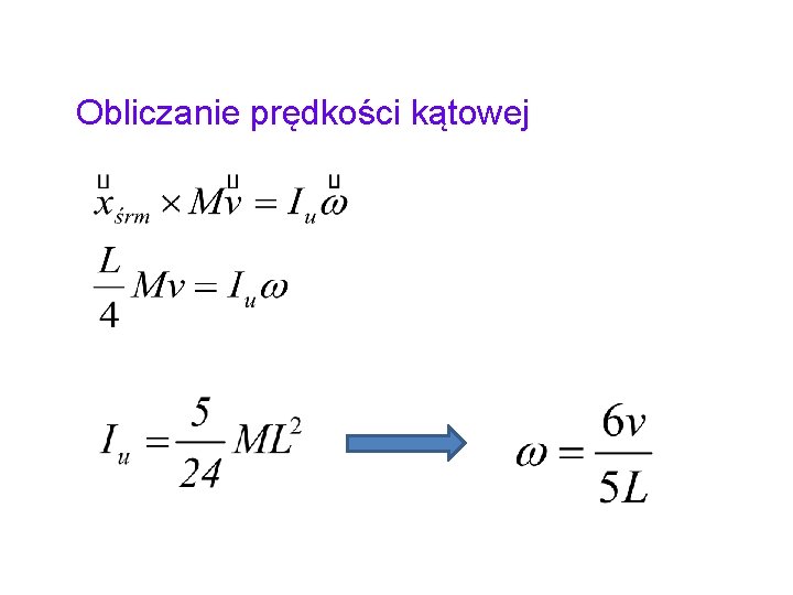 Obliczanie prędkości kątowej 