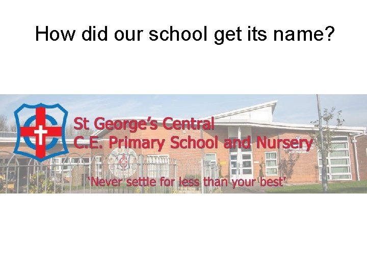 How did our school get its name? How did our school get its name?
