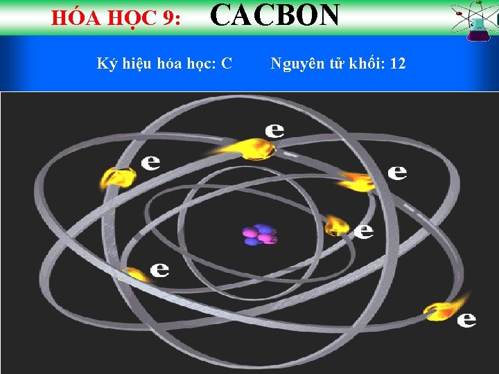 HÓA HỌC 9: CACBON Ký hiệu hóa học: C Nguyên tử khối: 12 