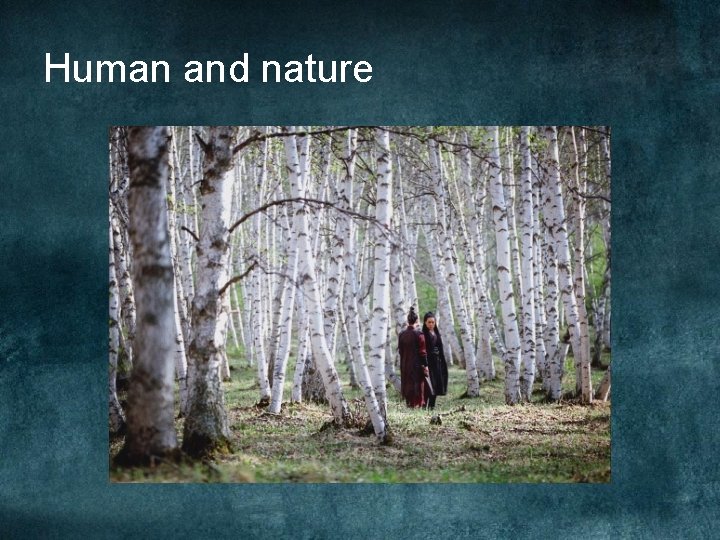 Human and nature Human and nature