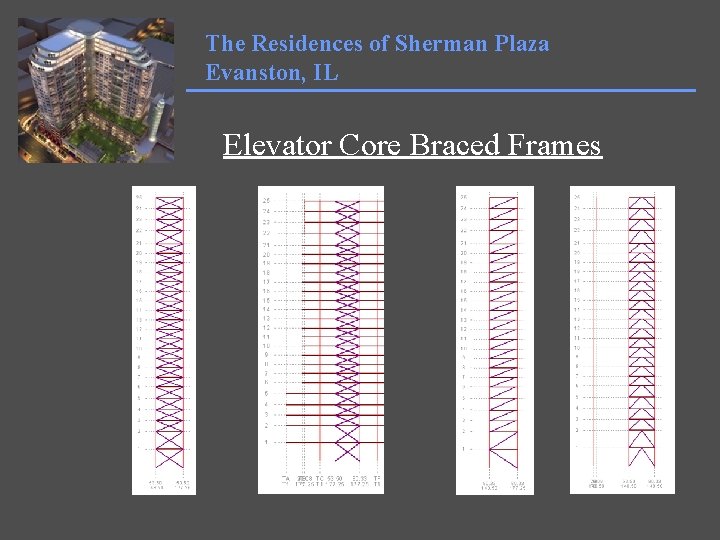 The Residences of Sherman Plaza Evanston, IL Elevator Core Braced Frames 