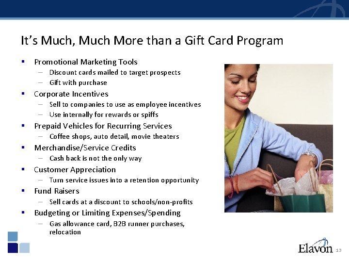 It’s Much, Much More than a Gift Card Program § Promotional Marketing Tools –