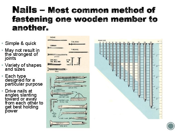 § Simple & quick § May not result in the strongest of joints §