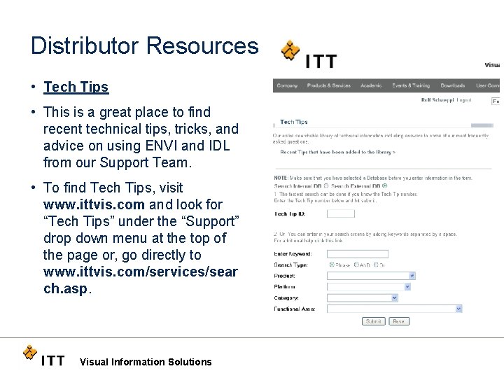 Distributor Resources • Tech Tips • This is a great place to find recent