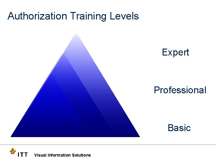 Authorization Training Levels Expert Professional Basic Visual Information Solutions 
