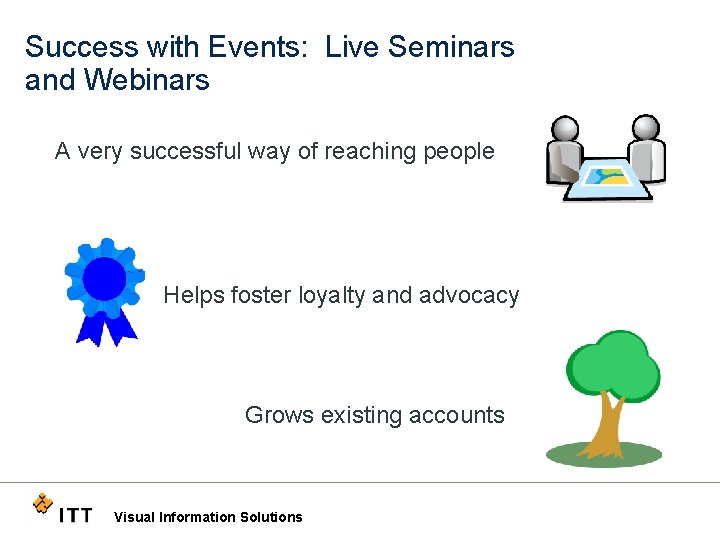 Success with Events: Live Seminars and Webinars A very successful way of reaching people