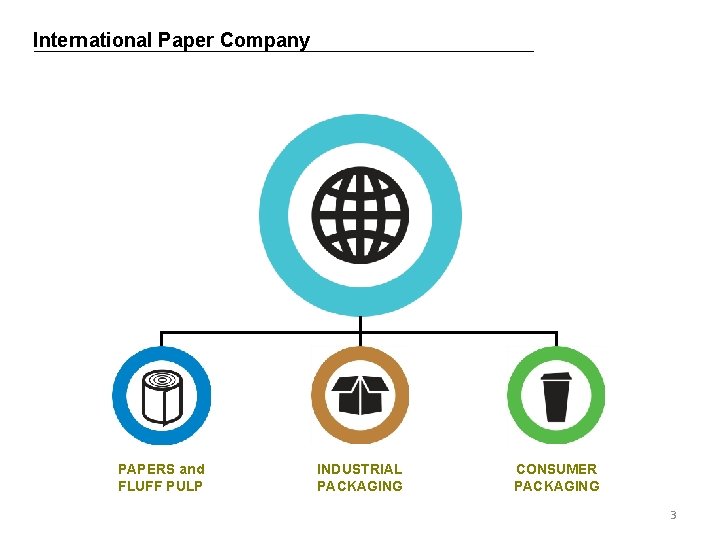 International Paper Company PAPERS and FLUFF PULP INDUSTRIAL PACKAGING CONSUMER PACKAGING 3 