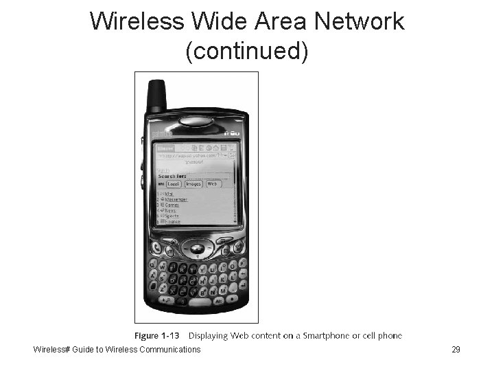 Wireless Wide Area Network (continued) Wireless# Guide to Wireless Communications 29 