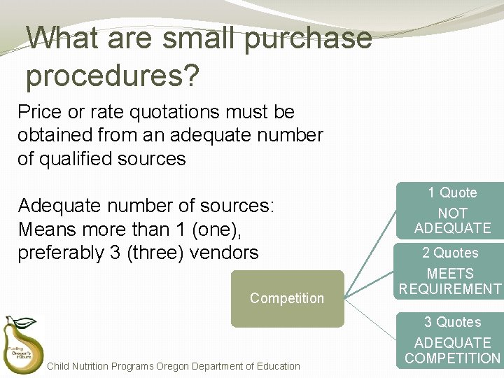 What are small purchase procedures? Price or rate quotations must be obtained from an What are small purchase procedures? Price or rate quotations must be obtained from an