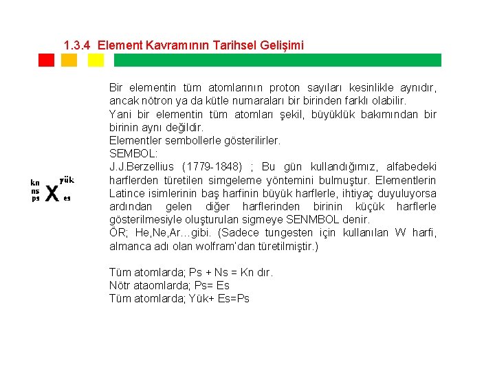 1. 3. 4 Element Kavramının Tarihsel Gelişimi Bir elementin tüm atomlarının proton sayıları kesinlikle 1. 3. 4 Element Kavramının Tarihsel Gelişimi Bir elementin tüm atomlarının proton sayıları kesinlikle