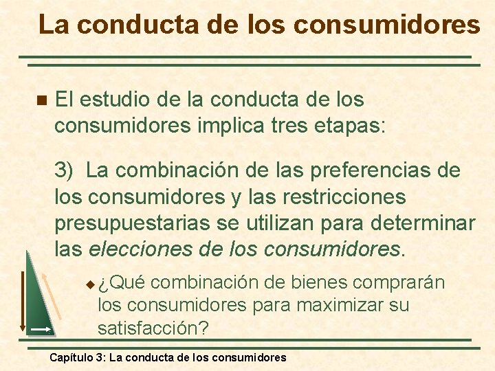 La conducta de los consumidores n El estudio de la conducta de los consumidores