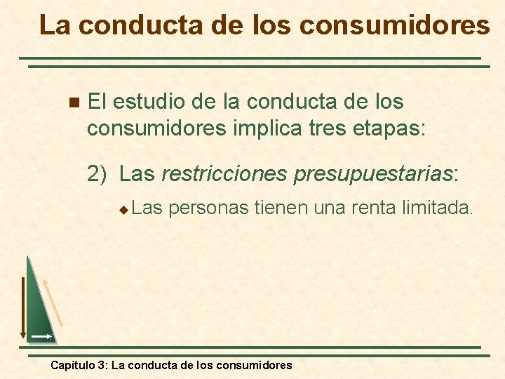 La conducta de los consumidores n El estudio de la conducta de los consumidores