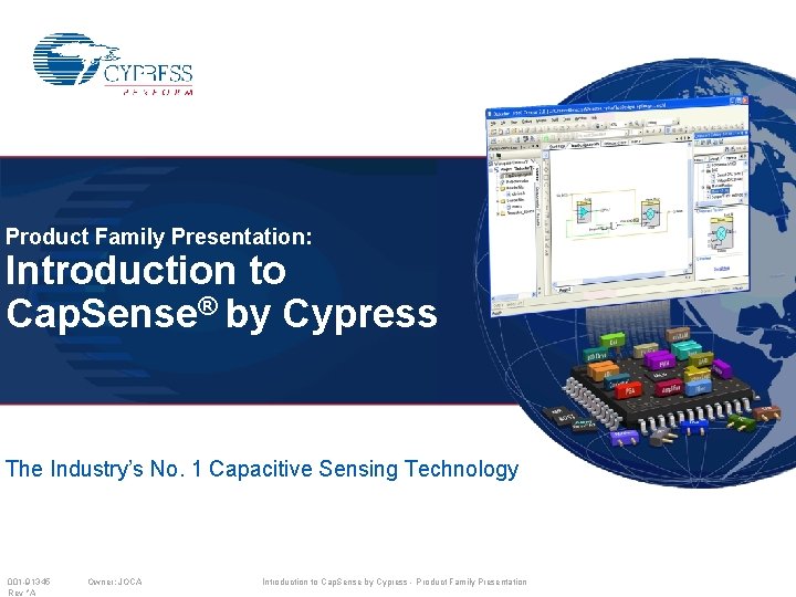 Product Family Presentation: Introduction to Cap. Sense® by Cypress The Industry’s No. 1 Capacitive