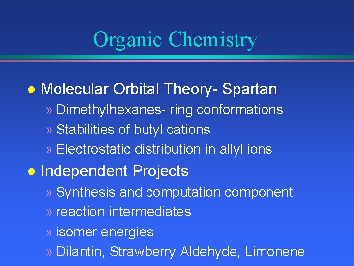 Organic Chemistry l Molecular Orbital Theory- Spartan » Dimethylhexanes- ring conformations » Stabilities of