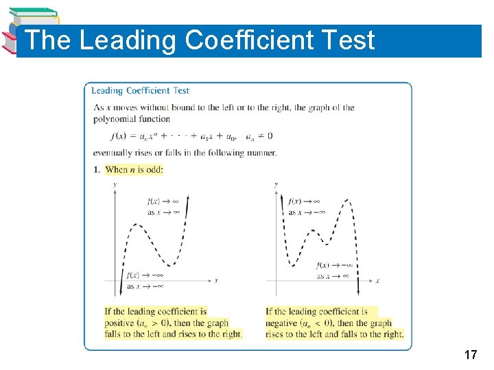 The Leading Coefficient Test 17 