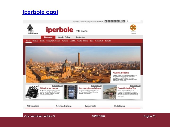 Iperbole oggi Comunicazione pubblica 3 16/09/2020 Pagina 72 