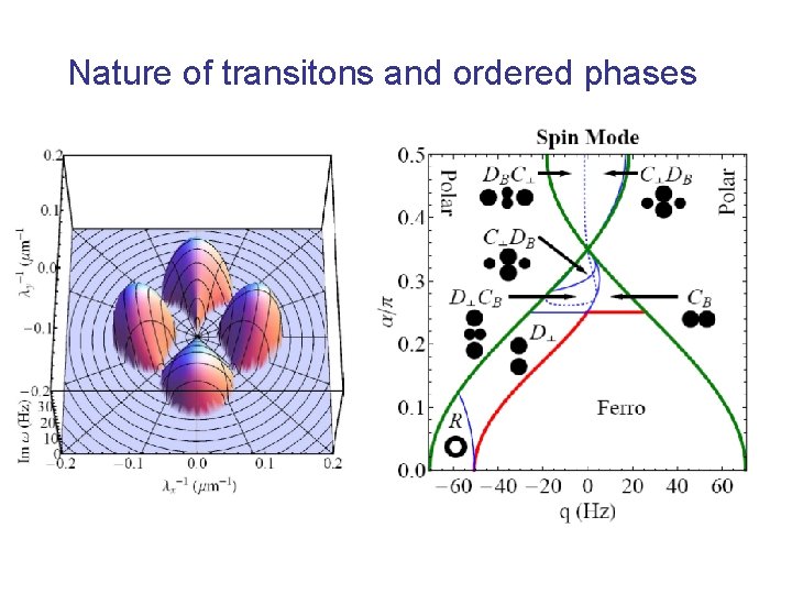 Nature of transitons and ordered phases 