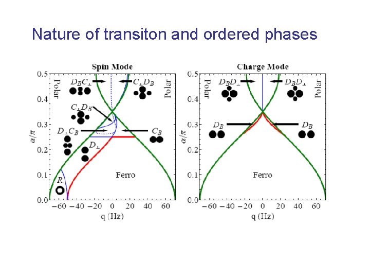 Nature of transiton and ordered phases 