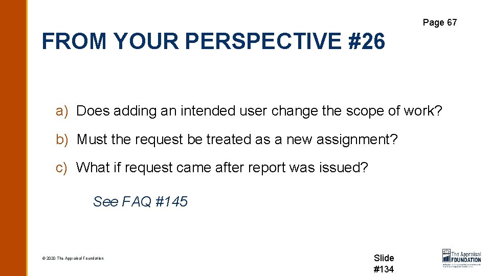 Page 67 FROM YOUR PERSPECTIVE #26 a) Does adding an intended user change the