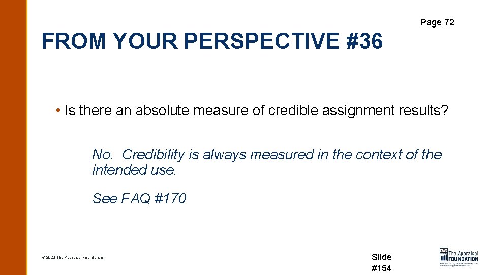 Page 72 FROM YOUR PERSPECTIVE #36 • Is there an absolute measure of credible