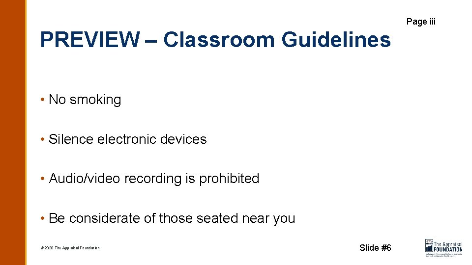 Page iii PREVIEW – Classroom Guidelines • No smoking • Silence electronic devices •