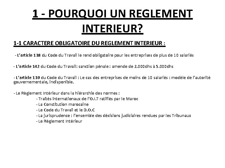 Le Rglement Intrieur Document Obligatoire Et Outil Indispensable