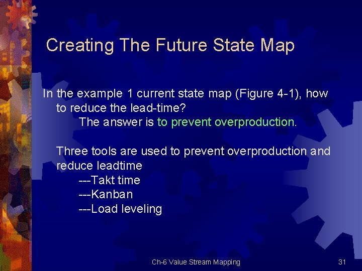 Creating The Future State Map In the example 1 current state map (Figure 4