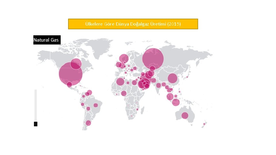 Ülkelere Göre Dünya Doğalgaz Üretimi (2015) 