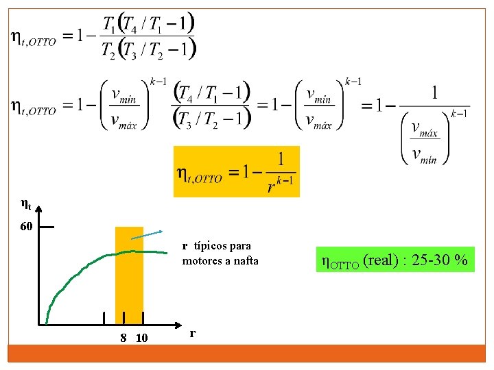 ηt 60 r típicos para motores a nafta 8 10 r ηOTTO (real) :