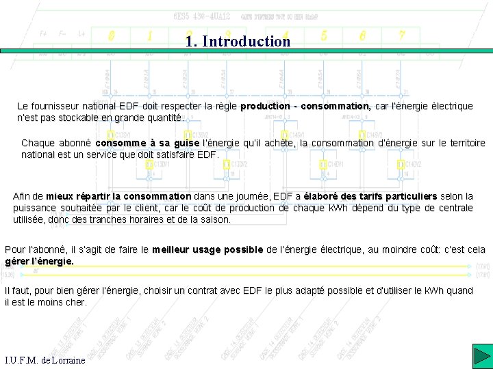 1. Introduction Le fournisseur national EDF doit respecter la règle production - consommation, car