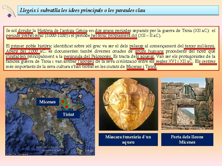 Llegeix i subratlla les idees principals o les paraules clau Se sol dividir la