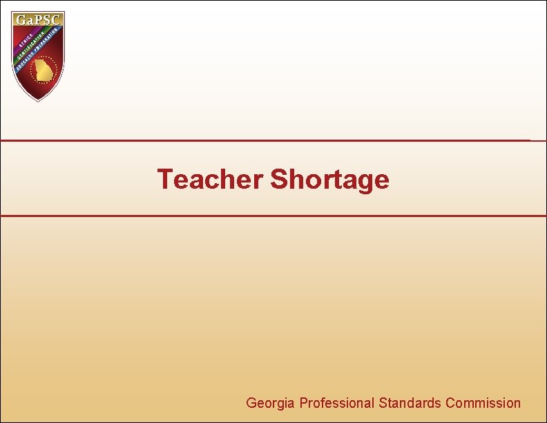 Teacher Shortage Georgia Professional Standards Commission 