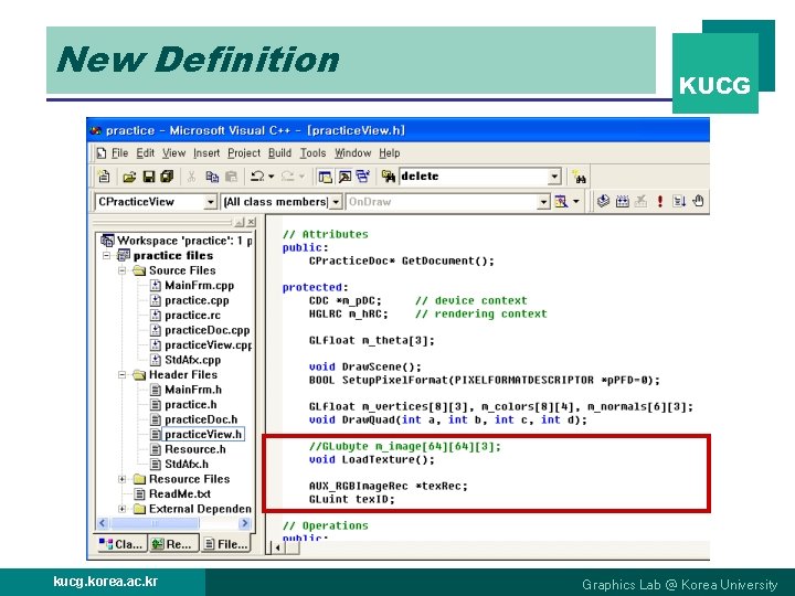 New Definition kucg. korea. ac. kr KUCG Graphics Lab @ Korea University 