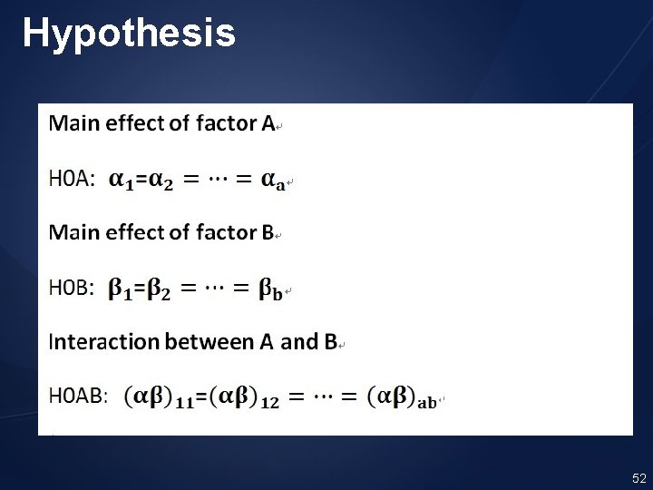 Hypothesis 52 